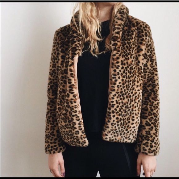 french connection leopard coat